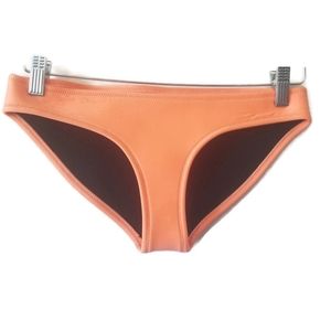 Brakinis Orange Neoprene Swim Bikini Bottoms Size Small